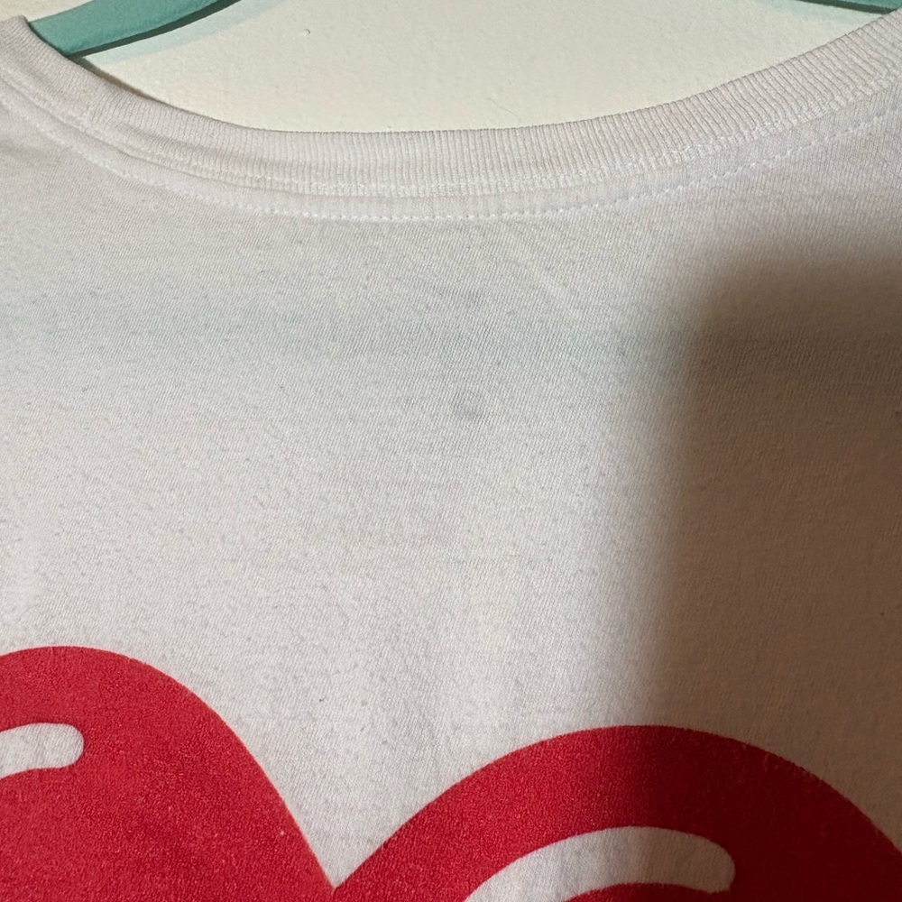 NIKE X EMOTIONALLY UNAVAILABLE White T-Shirt with Red Graphic - Picture 9 of 10